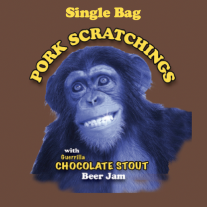 Pork Scratchings with Chocolate Guerrilla Beer Jam - Single Bag