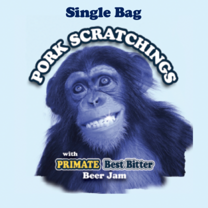 Pork Scratchings with Primate Best Bitter Beer Jam - Single Bag